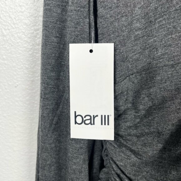 Bar III gray Elegant Wrap bodysuit long sleeve Top size XXL - Picture 5 of 7